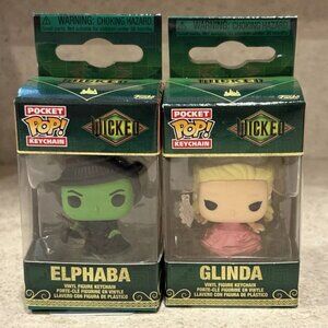 Wicked Funko Pop Keychains set of 2 Glinda & Elphaba NWT